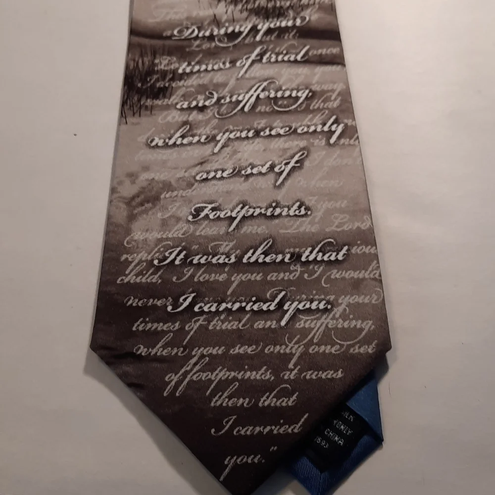 Footprints Christian Larsons Men's Neck Tie